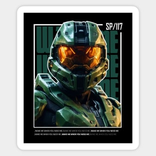 Halo game quotes - Master chief - Spartan 117 - Realistic #1 Sticker